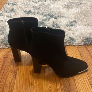BCBG high heeled ankle booties